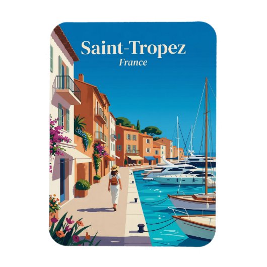 Hafen von Saint-Tropez Frankreich Magnet (Vertikal)