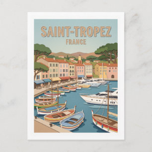 Hafen von Saint-Tropez Frankreich Postkarte