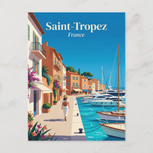 Hafen von Saint-Tropez Frankreich Postkarte