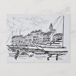 Hafen von Saint-Tropez Französische Riviera, Fra Postkarte