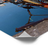 Hafen von Saint-Vaast-la-Hougue in Frankreich Poster (Ecke)