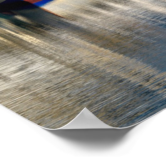 Hafen von Saint-Vaast-la-Hougue in Frankreich Poster (Ecke)