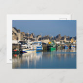 Hafen von Saint-Vaast-la-Hougue in Frankreich Postkarte (Vorne/Hinten)