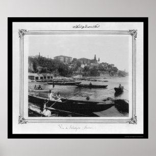 Hafen von Salacak Istanbul, die Türkei 1885 Poster