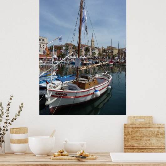 Hafen von Sanary Poster (Küche)