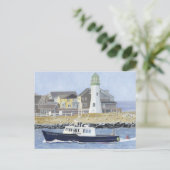 Hafen von Scituate Postkarte (Stehend Vorderseite)