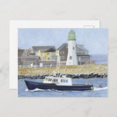 Hafen von Scituate Postkarte (Vorne/Hinten)