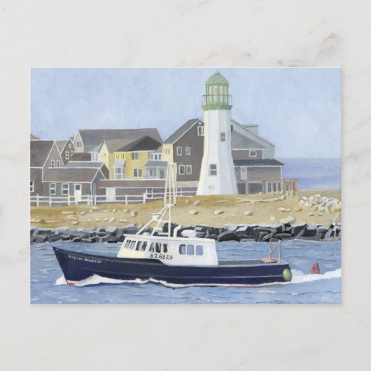 Hafen von Scituate Postkarte (Vorderseite)