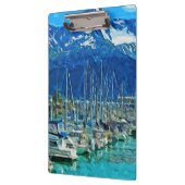 Hafen von Seward Alaska Abstrakter Impressionismus Klemmbrett (Links)