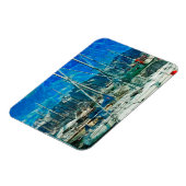 Hafen von Seward Alaska Abstrakter Impressionismus Magnet (Linke Seite)