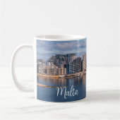 Hafen von Sliema und Wolkenkratzer in Malta Kaffeetasse (Links)