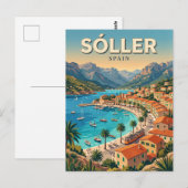 Hafen von Sóller Spanien Postkarte (Vorne/Hinten)