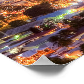 Hafen von Spanien Stadt der Lichter am Dusk Poster (Ecke)