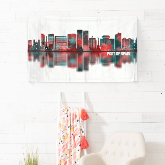 Hafen von Spanien Trinidad und Tobago Skyline Banner (Insitu)