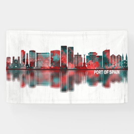 Hafen von Spanien Trinidad und Tobago Skyline Banner (Horizontal)