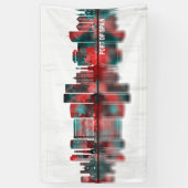 Hafen von Spanien Trinidad und Tobago Skyline Banner (Vertikal)