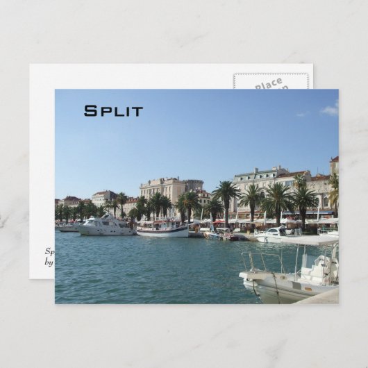 Hafen von Split Postkarte (Vorne/Hinten)
