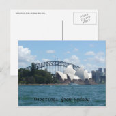 Hafen von Sydney Postkarte (Vorne/Hinten)