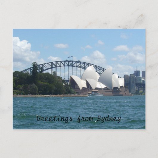 Hafen von Sydney Postkarte (Vorderseite)