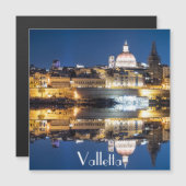 Hafen von Valletta Altstadt bei Nacht Magnet (Vorne/Hinten)