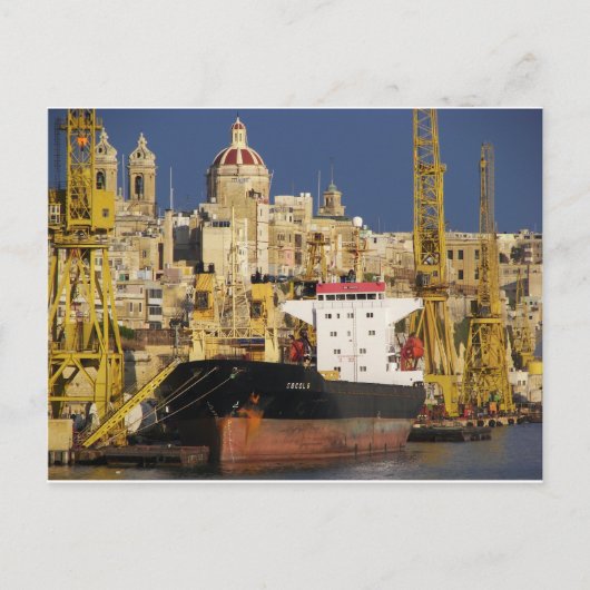 Hafen von Valletta. Postkarte (Vorderseite)