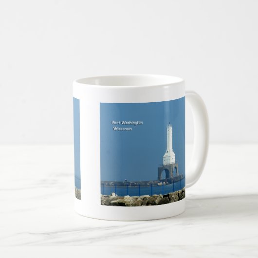 Hafen-Washington-Leuchtturm Kaffeetasse (VorderseiteRechts)