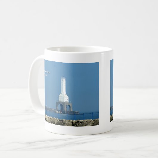 Hafen-Washington-Leuchtturm Kaffeetasse (Vorderseite Links)