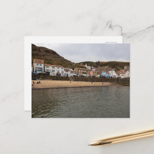 Hafenansicht des Dorfes Staithes Postkarte (Vorderseite/Rückseite Beispiel)