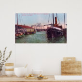 Hafenansicht von SP RR DrawbridgeOakland, CA Poster (Küche)