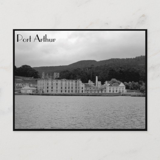 Hafenarthurgewässer grau postkarte (Vorderseite)