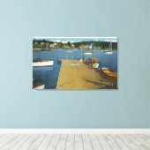 Hafenblick von der East Side of Yacht Club Leinwanddruck (Insitu (Holzboden))