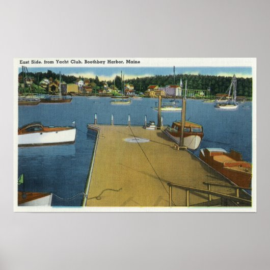 Hafenblick von der East Side of Yacht Club Poster (Vorne)
