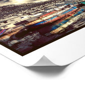 Hafenboote Reflektion Wasser Hout Bay Poster (Ecke)
