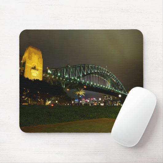 Hafenbrücke NIght, Sydney, Australien Mousepad (Mit Mouse)