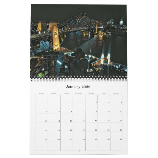 Hafenbrücke von Sydney 2026 Kalender (Jan 2026)