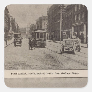 Hafenfront des Fifth- Avenues Quadratischer Aufkleber