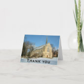 Hafenkapelle im Winter an der Grove City Uni Dankeskarte (Vorderseite)