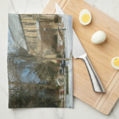 Hafenkapelle im Winter an der Grove City Uni Geschirrtuch (Viertel Falte)