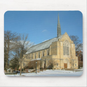 Hafenkapelle im Winter an der Grove City Uni Mousepad