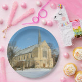 Hafenkapelle im Winter an der Grove City Uni Pappteller (Party)