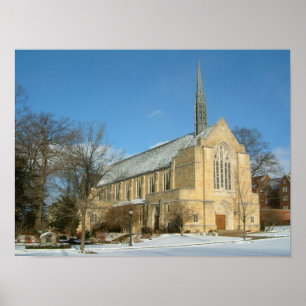 Hafenkapelle im Winter an der Grove City Uni Poster