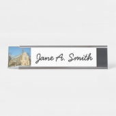 Hafenkapelle im Winter an der Grove City Uni Schreibtischnamensplakette (Vorderseite )