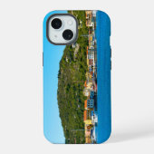 Hafenküste von Antipaxos iPhone 15 Hülle (Rückseite)