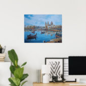 Hafenlage in Malta 1 Poster (Heimbüro)