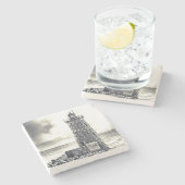 HafenLeuchtturm Steinuntersetzer (Seitenansicht)