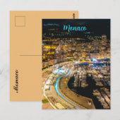 Hafenlichter in Monaco Postkarte (Vorne/Hinten)