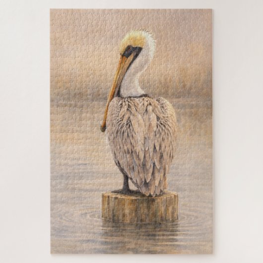 Hafenpelikan | Küstentiere-Kunst | Puzzle (Vertikal)
