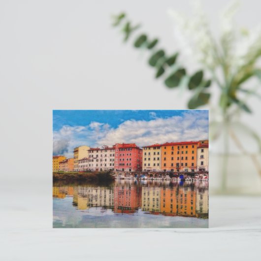 Hafenreflektionen (gestrichen) postkarte (Stehend Vorderseite)