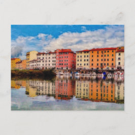 Hafenreflektionen (gestrichen) postkarte