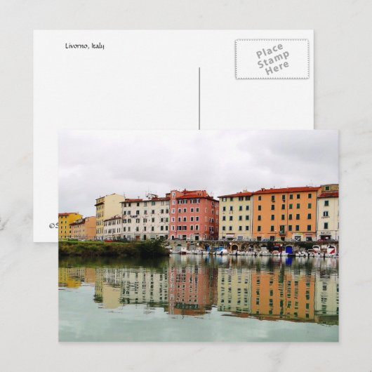 Hafenreflektionen Postkarte (Vorne/Hinten)